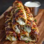 Philly Cheesesteak Stuffed Cheesy Breadsticks Recipe