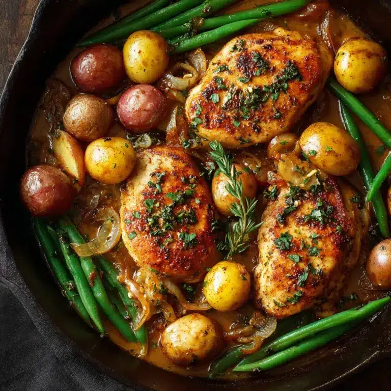 Honey Mustard Chicken, Beans and Potatoes Recipe
