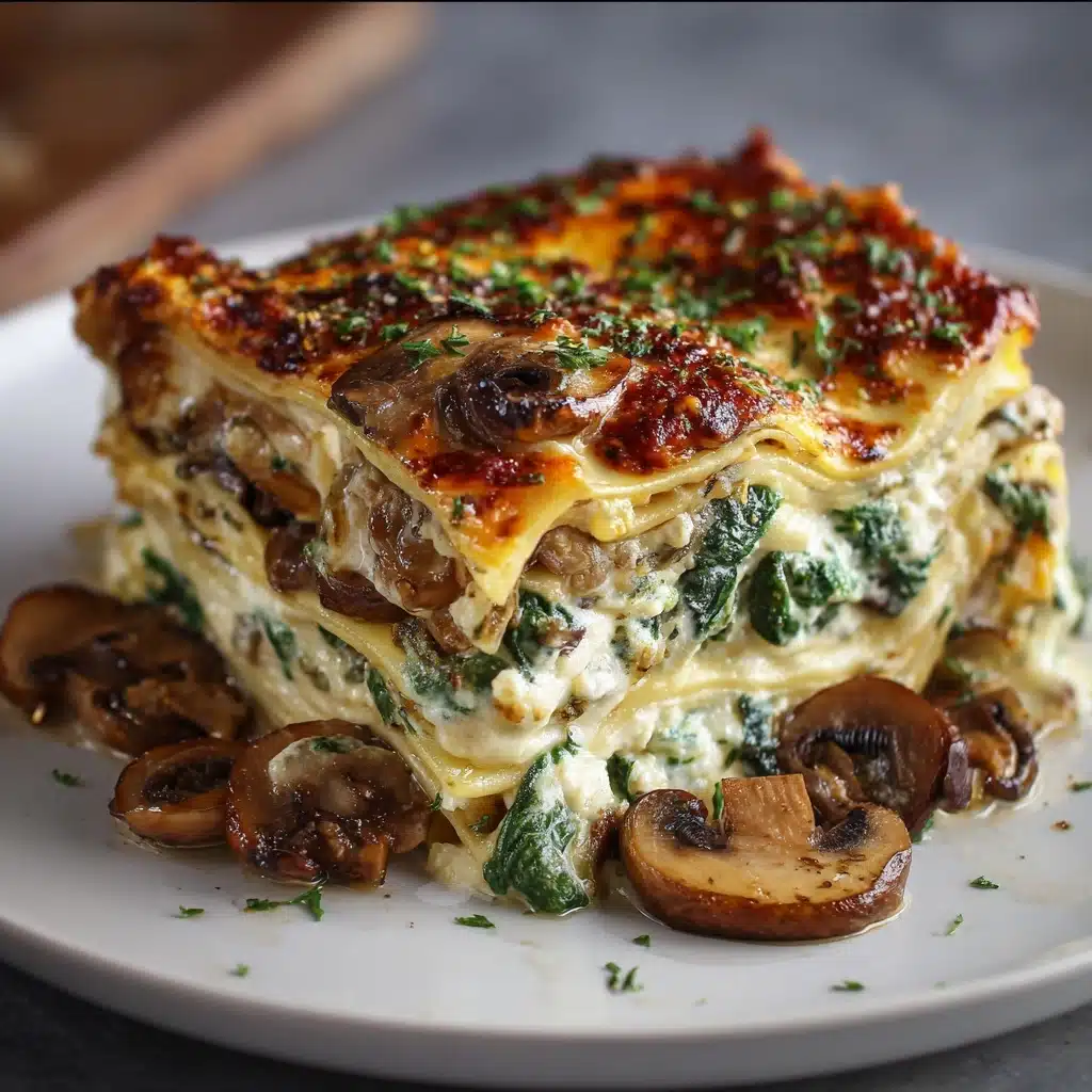 Mushroom And Spinach Lasagna Recipe - MushroomSalus Recipe - Recipe Image
