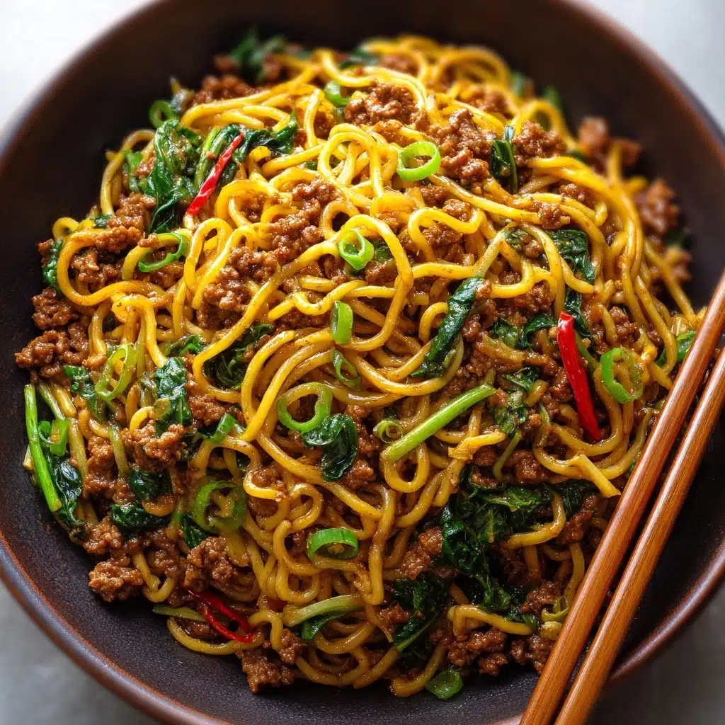 Stunning Mongolian Ground Beef Noodles Recipe - Recipe Image