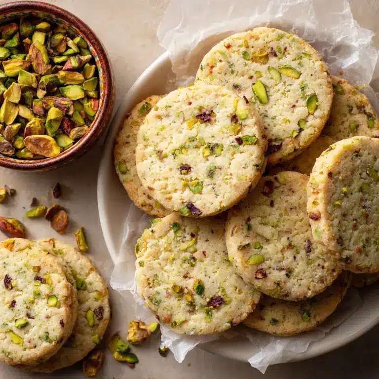 Buttery Pistachio Shortbread Cookies (Slice and Bake) Recipe