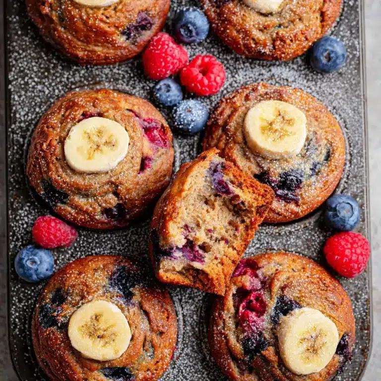 Banana Bread Berry Muffins (No Added Sugar!) Recipe