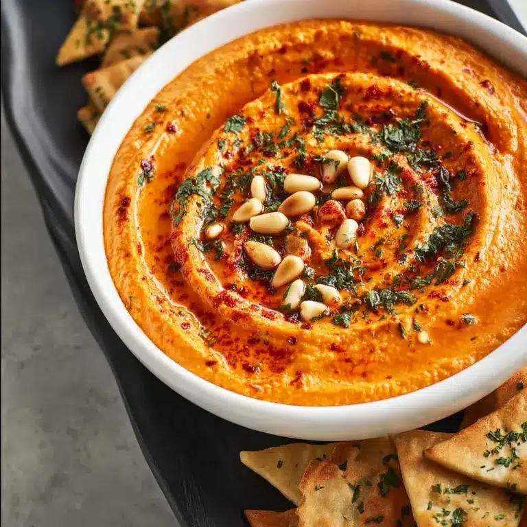 Roasted Red Bell Pepper Hummus Recipe