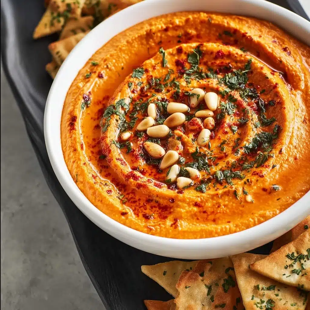 Roasted Red Bell Pepper Hummus Recipe