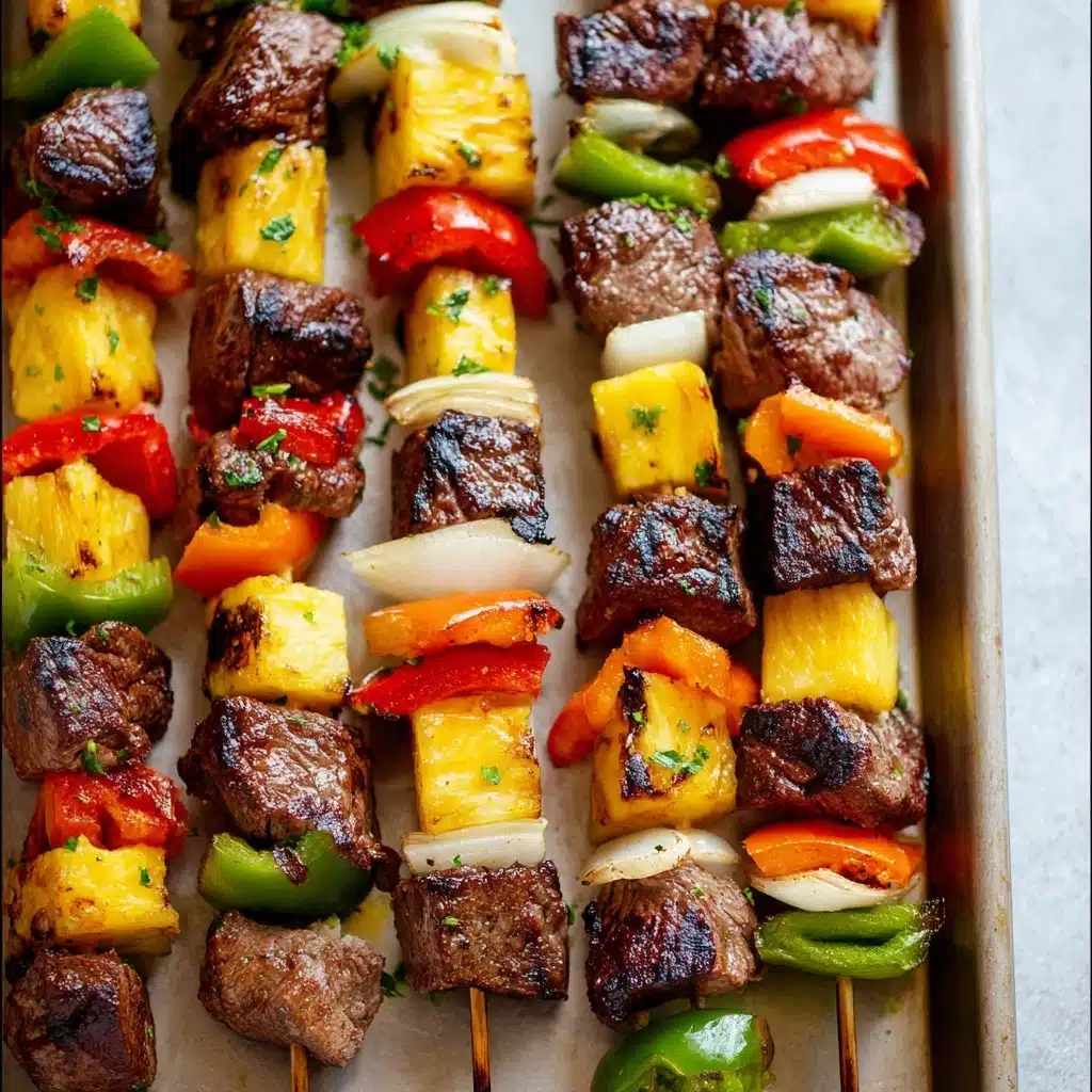 Grilled Pineapple Beef Kabobs Recipe