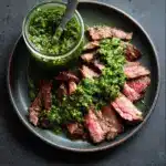 Garlic Brown Sugar Flank Steak with Chimichurri Recipe