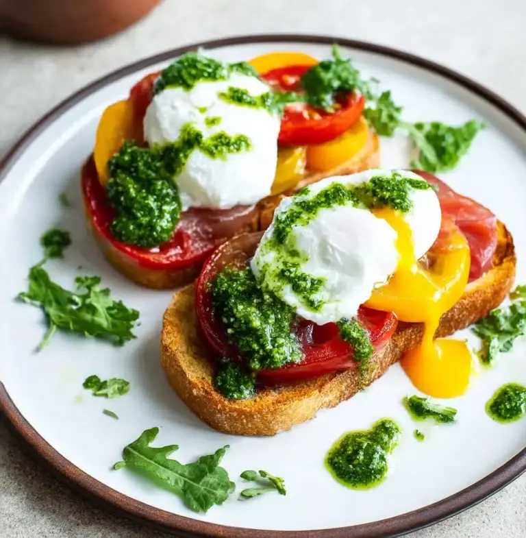 Kale Basil Pesto Breakfast Toast Recipe