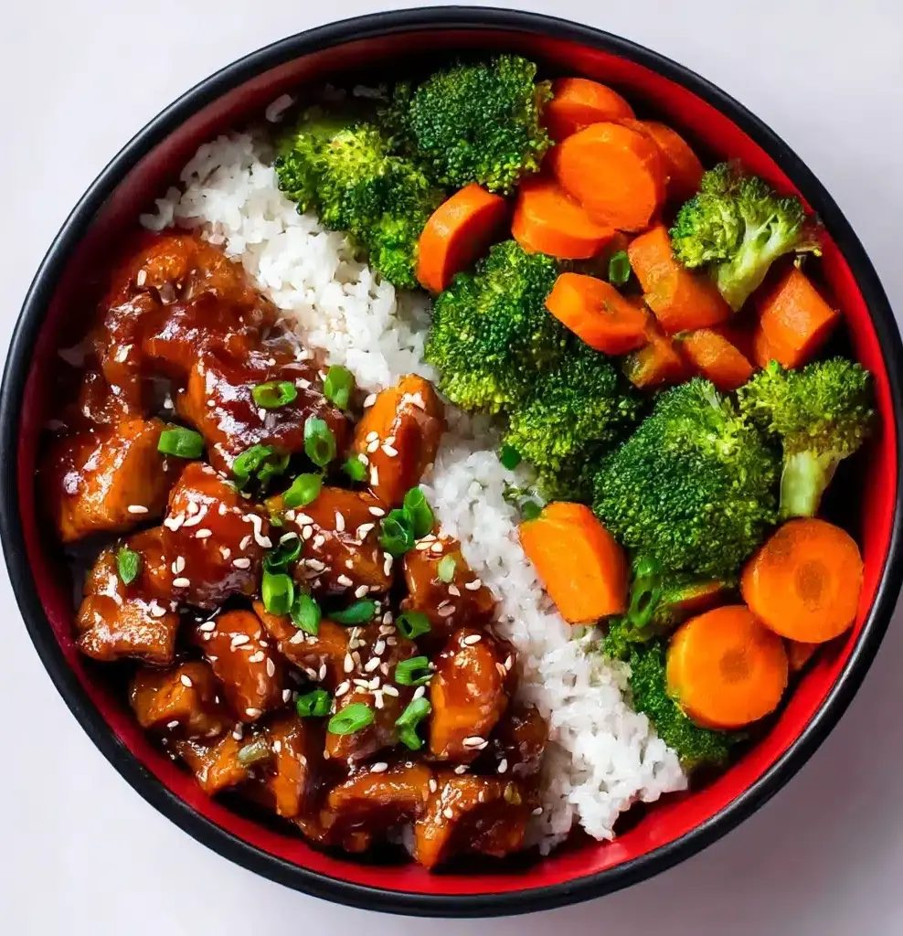 Chicken Teriyaki Bowls with Homemade Sauce Recipe - Recipe Image