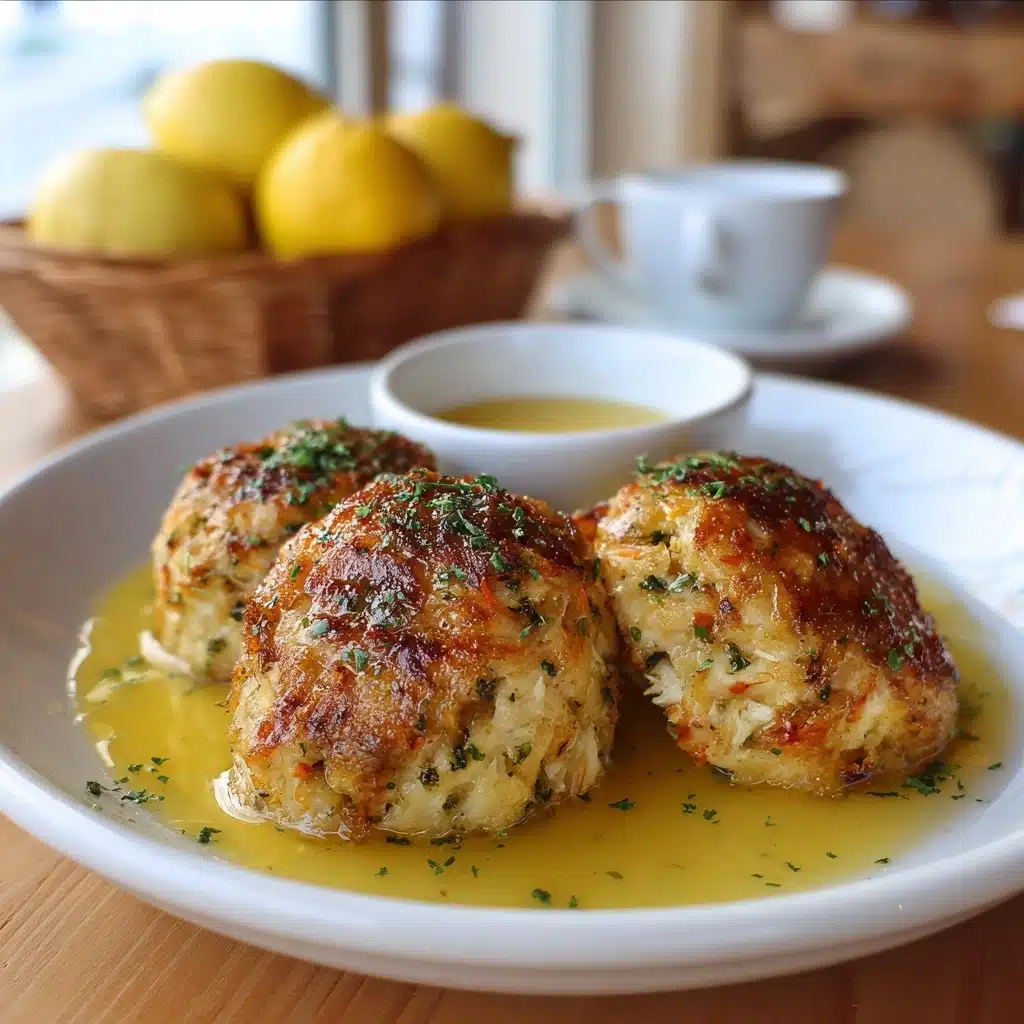 Crab Stuffed Cheddar Bay Biscuits with Lemon Butter Sauce Recipe - Recipe Image