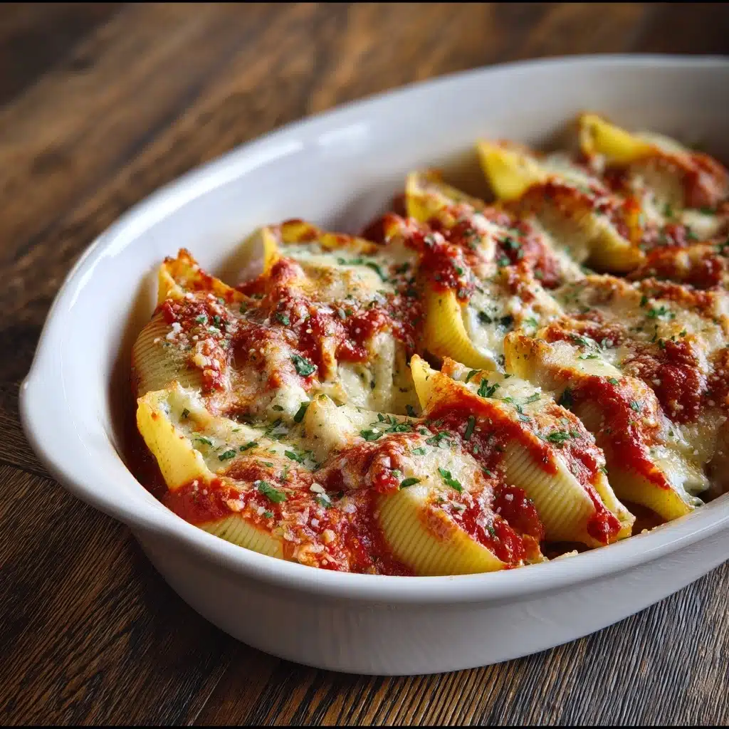 Creamy Ricotta Beef Stuffed Shells Pasta Recipe - Recipe Image