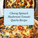 Cheesy Spinach Mushroom Tomato Quiche Recipe