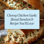 Cheesy Chicken Garlic Bread Sandwich Recipe
