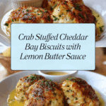 Crab Stuffed Cheddar Bay Biscuits with Lemon Butter Sauce Recipe