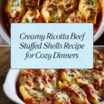 Creamy Ricotta Beef Stuffed Shells Pasta Recipe