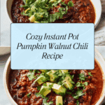 Instant Pot Pumpkin Walnut Chili Recipe