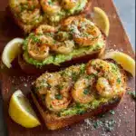 Shrimp and Avocado Garlic Bread Recipe