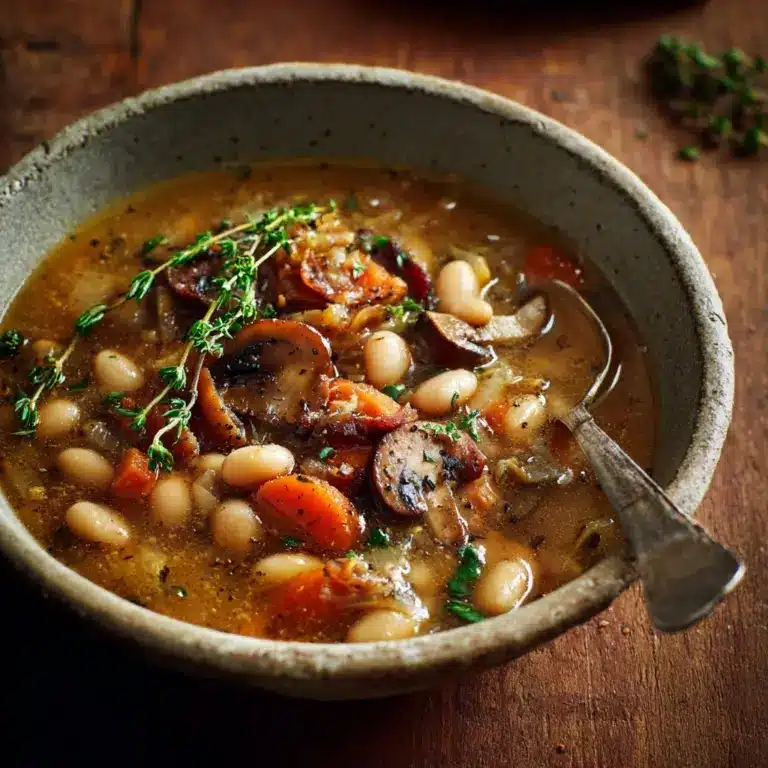 Earthy Mushroom and White Bean Stew Recipe