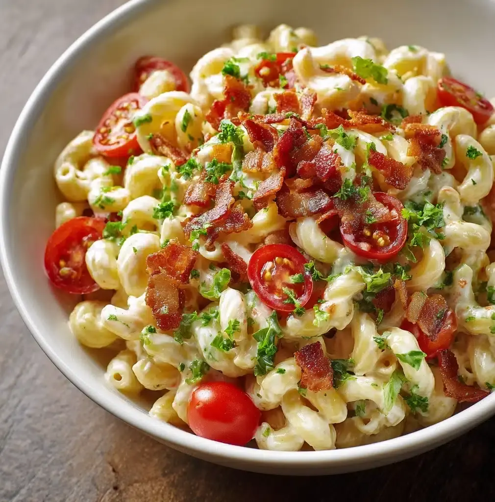 BLT Macaroni Salad Recipe - Recipe Image