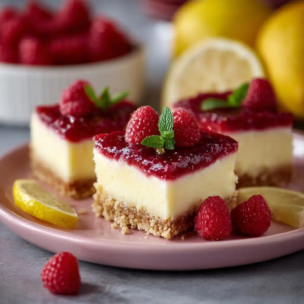 Lemon Raspberry Cheesecake Bars Recipe - Recipe Image