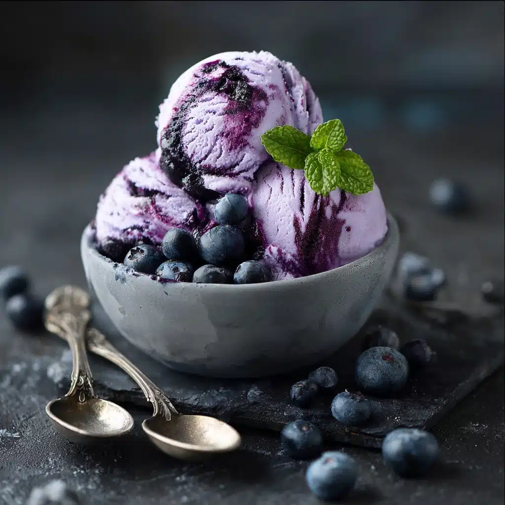 Blueberry Greek Frozen Yogurt Recipe - Recipe Image