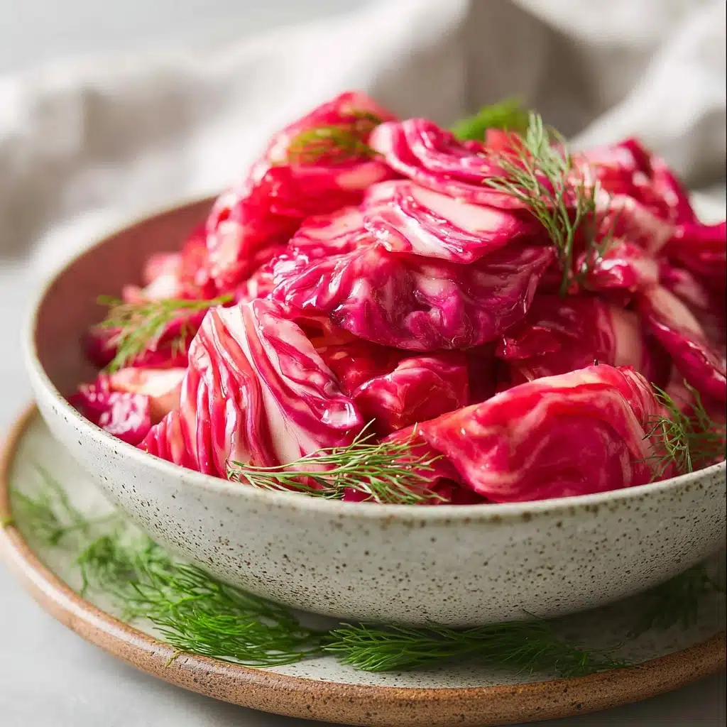 Homemade Pickled Cabbage With Beets Recipe - Recipe Image