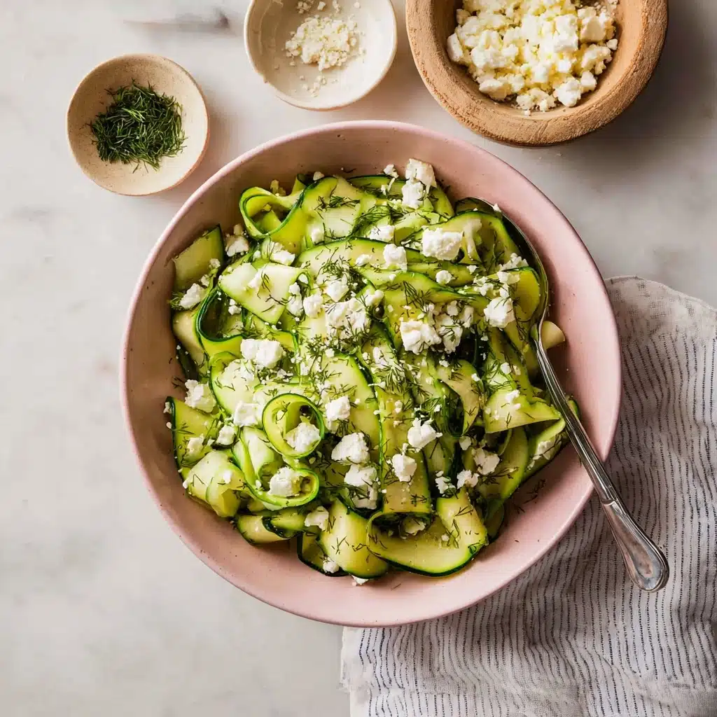 Italian Shaved Zucchini Salad with Feta Recipe - Recipe Image