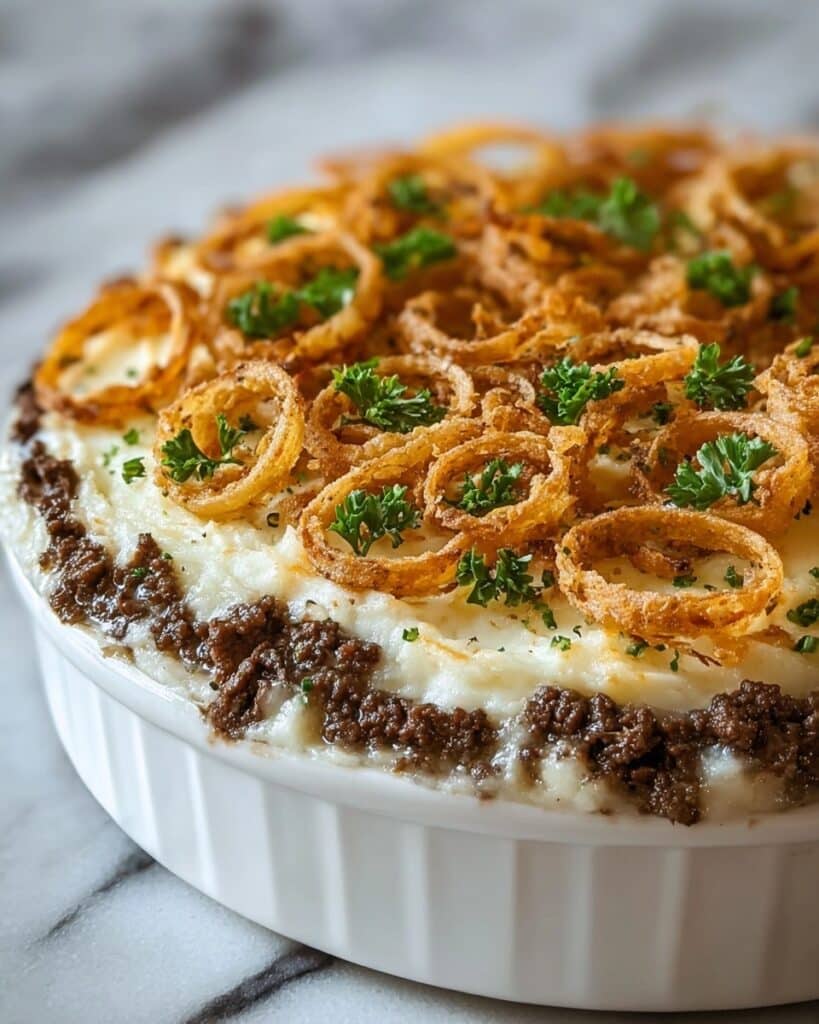 French Onion Ground Beef and Rice Casserole Recipe