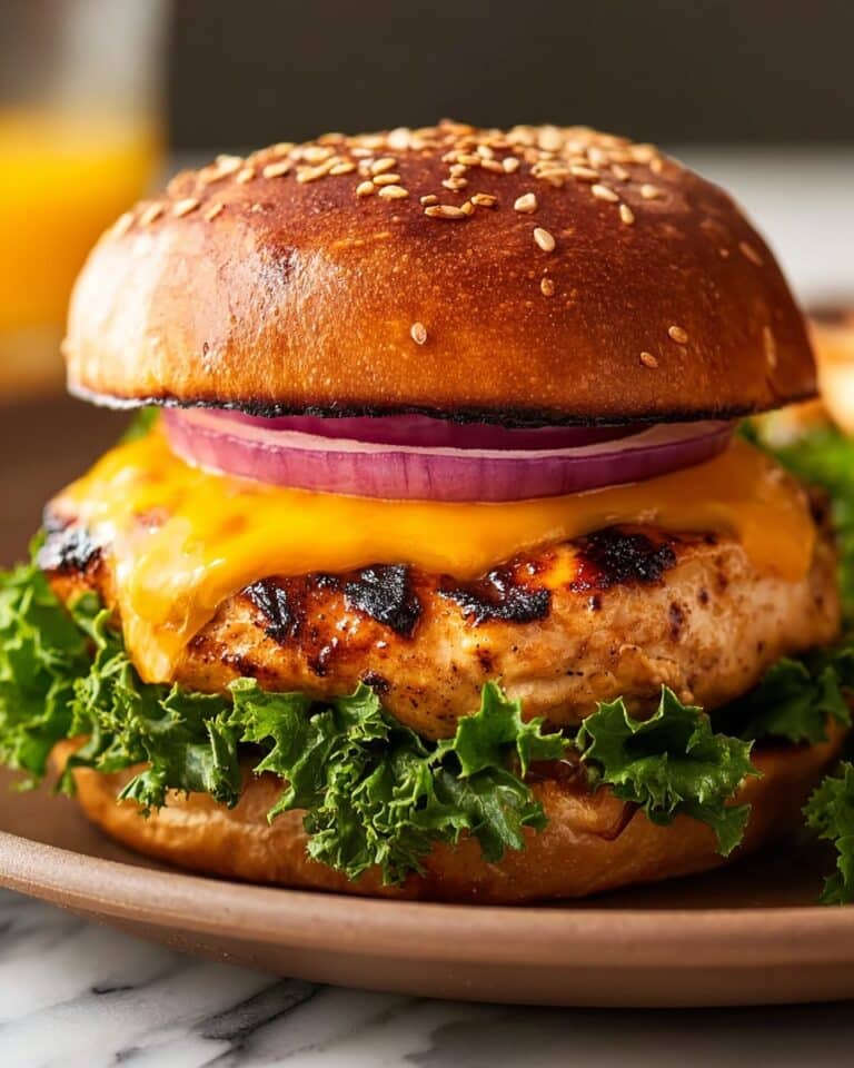 Cheddar Ranch Chicken Burgers Recipe