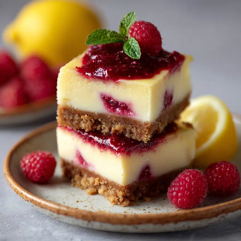 Lemon Raspberry Cheesecake Bars Recipe - Recipe Image