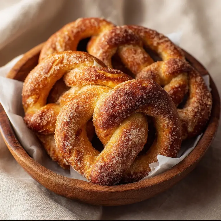 Pumpkin Cinnamon Sugar Soft Pretzels Recipe