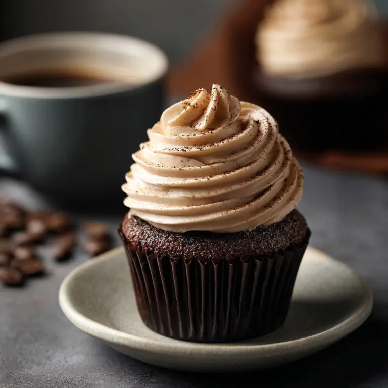 Espresso Brownie Cupcakes with Coffee Buttercream Recipe