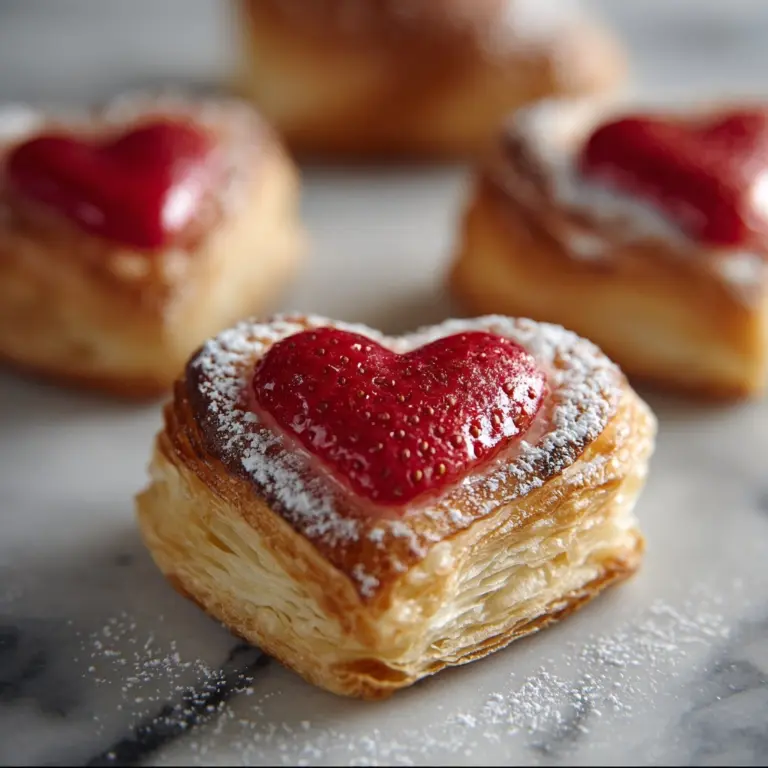 Strawberry Puff Pastry Hearts Recipe
