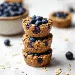 Healthy Banana Blueberry Oatmeal Muffins {No Flour} Recipe