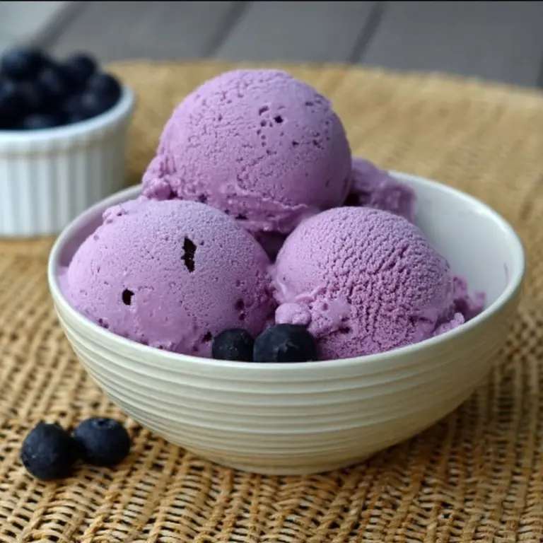 Three Ingredient Blueberry Frozen Yogurt Recipe