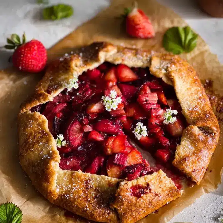Strawberry Rhubarb Fruit Galette Recipe