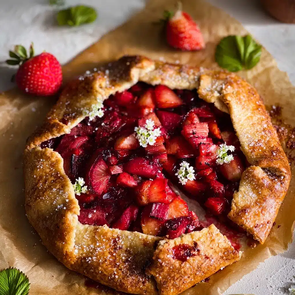 Strawberry Rhubarb Fruit Galette Recipe