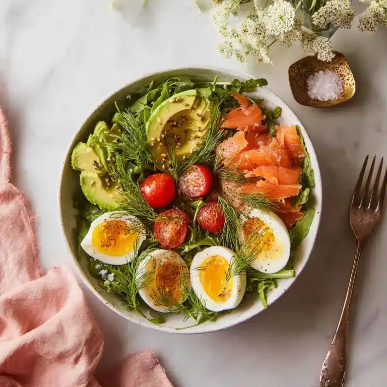 Keto Smoked Salmon Avocado Salad Recipe