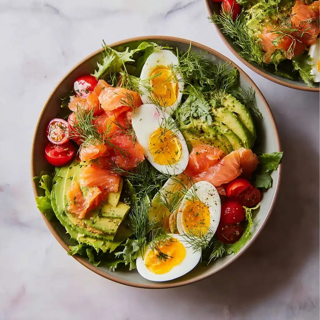 Keto Smoked Salmon Avocado Salad Recipe - Recipe Image