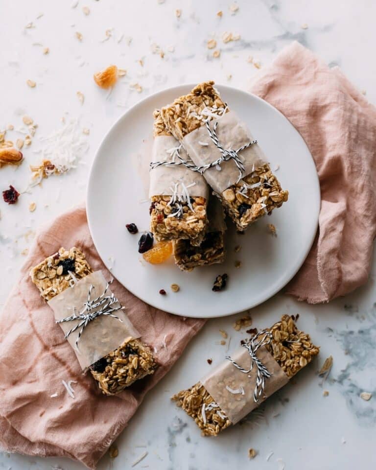Chewy No-Bake Granola Bars with Blueberries, Mango, and Toasted Coconut Recipe