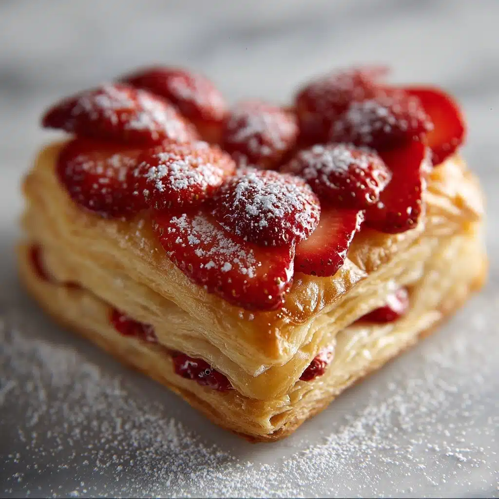 Strawberry Puff Pastry Hearts Recipe - Recipe Image