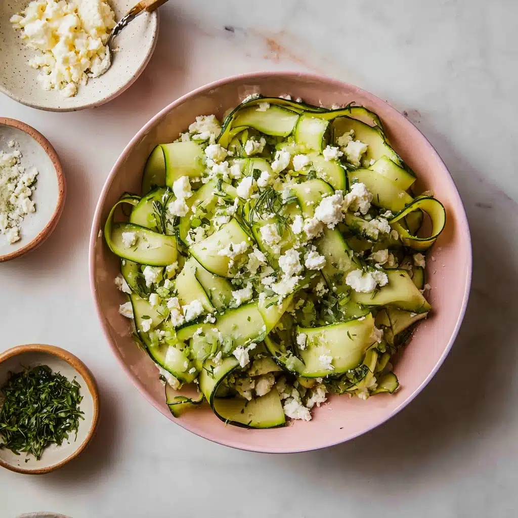 Italian Shaved Zucchini Salad with Feta Recipe - Recipe Image