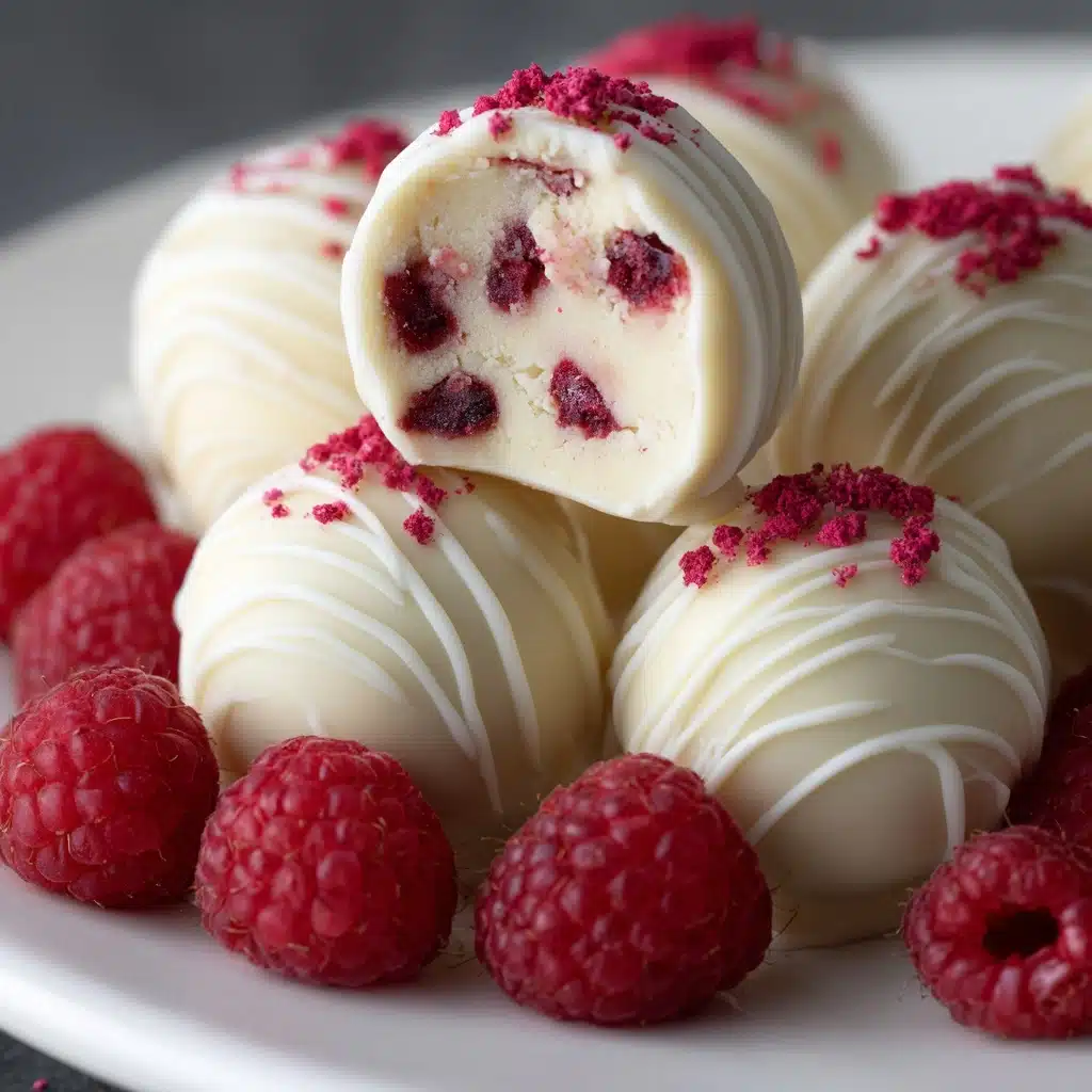 White Chocolate Raspberry Cheesecake Balls Recipe - Recipe Image