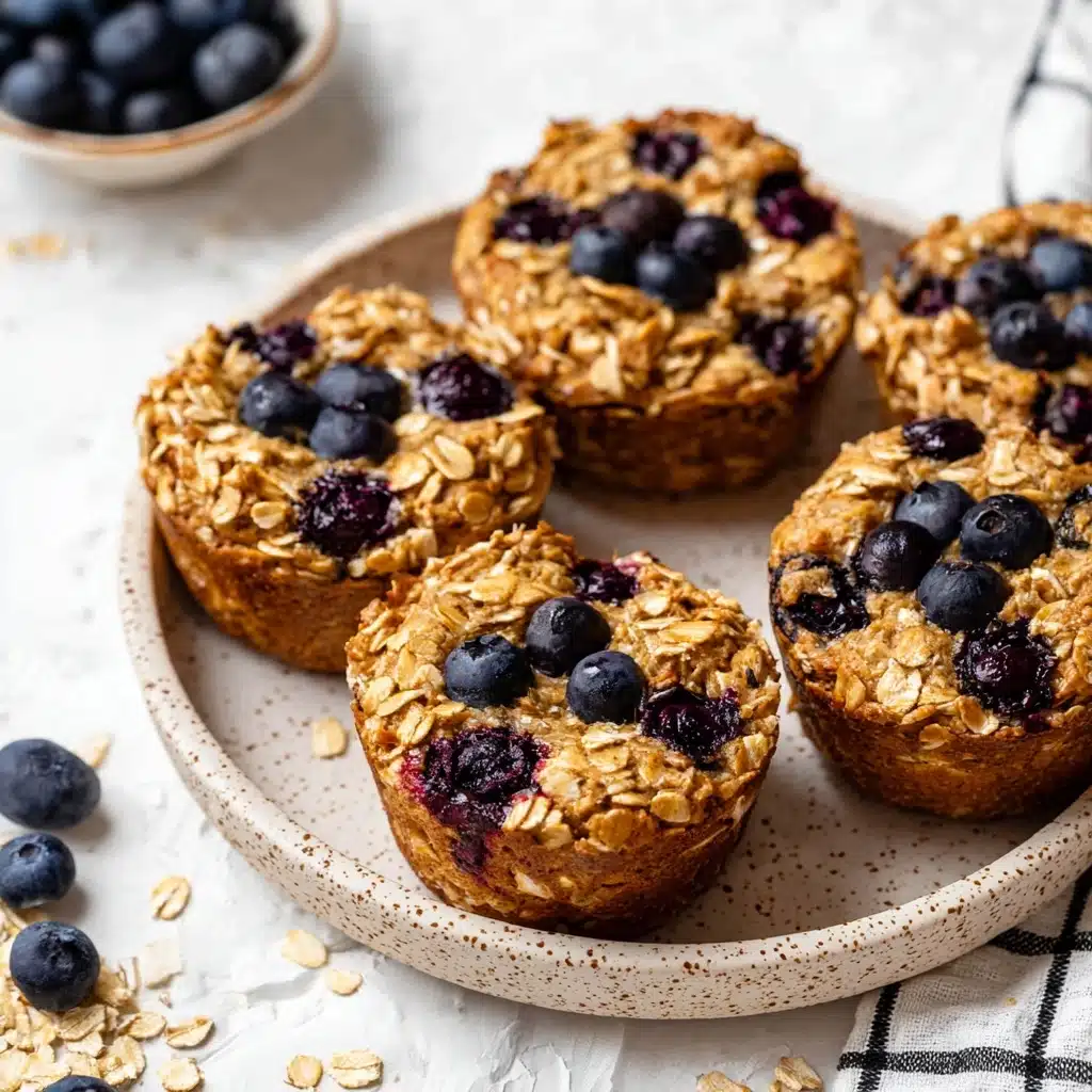 Healthy Banana Blueberry Oatmeal Muffins {No Flour} Recipe