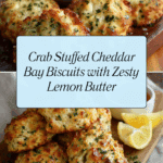 Crab Stuffed Cheddar Bay Biscuits with Lemon Butter Recipe