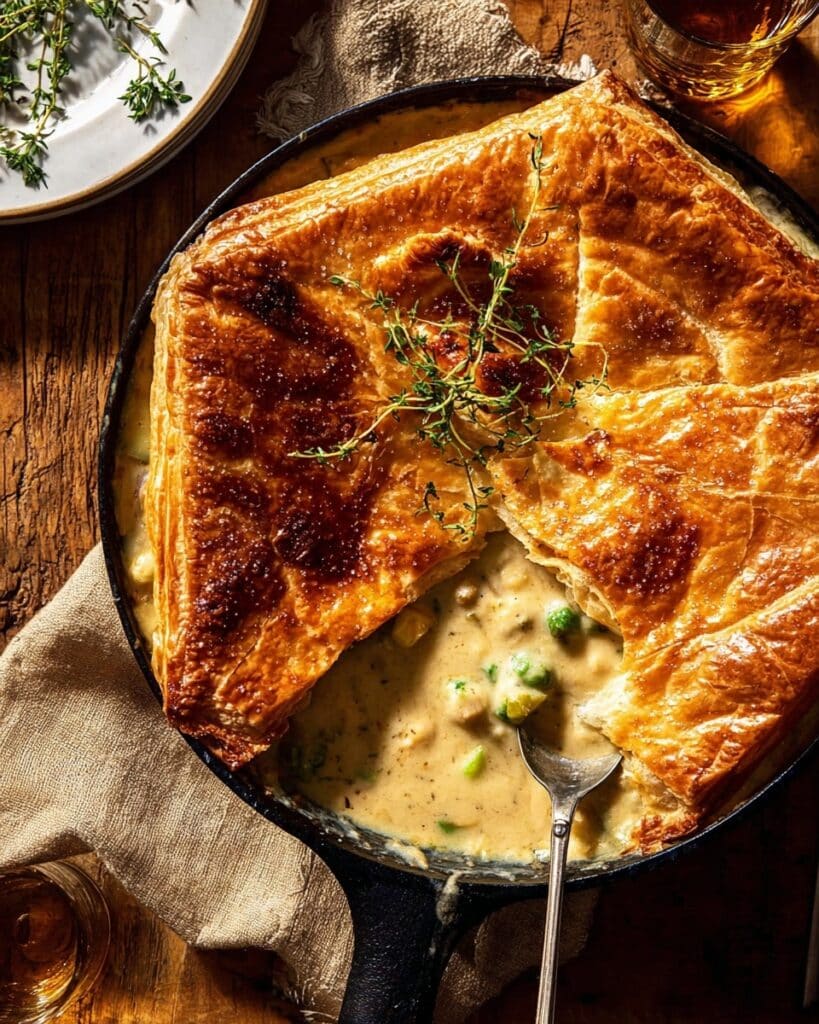 Broccoli Cheddar Chicken Pot Pie Recipe