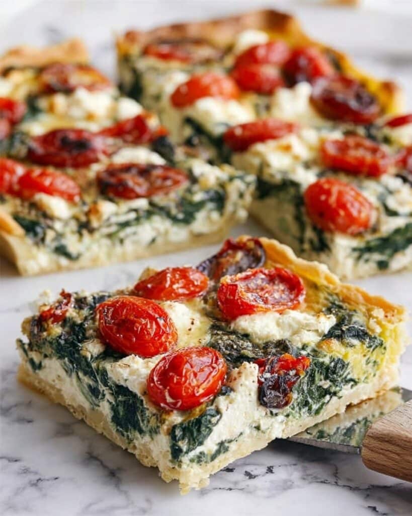 Ricotta, Tomato & Spinach Frittata Recipe