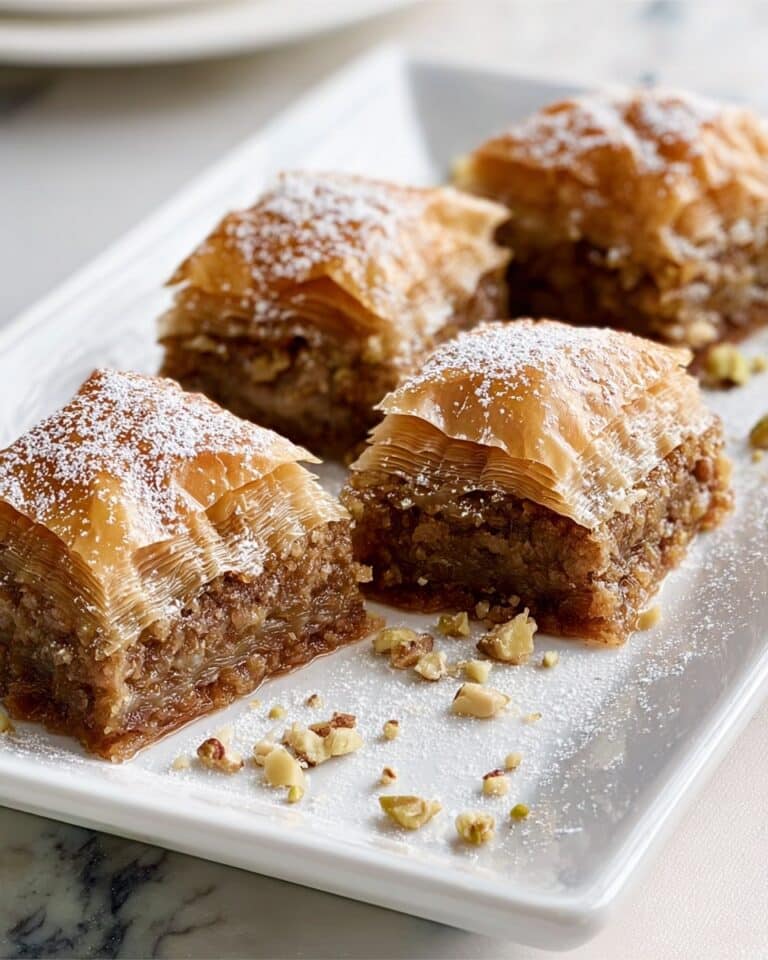 Rose Baklava with Almonds and Rosewater Syrup Recipe