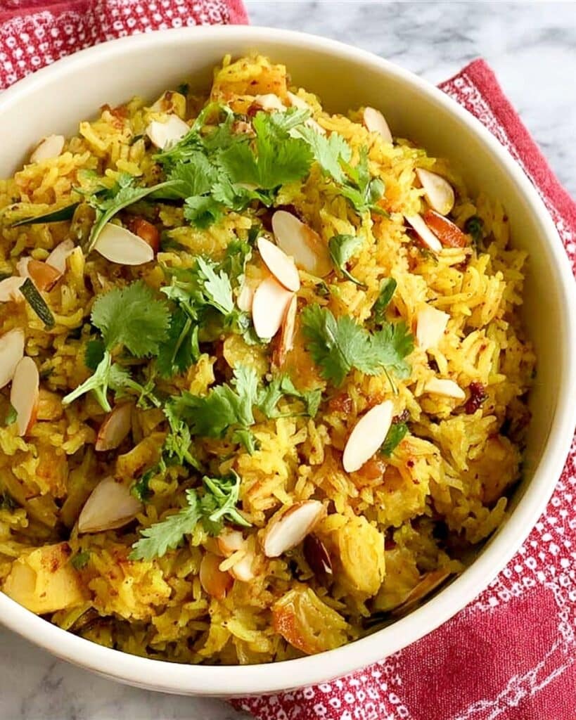 Chicken Biryani with Raisins, Spices, and Fresh Herbs Recipe