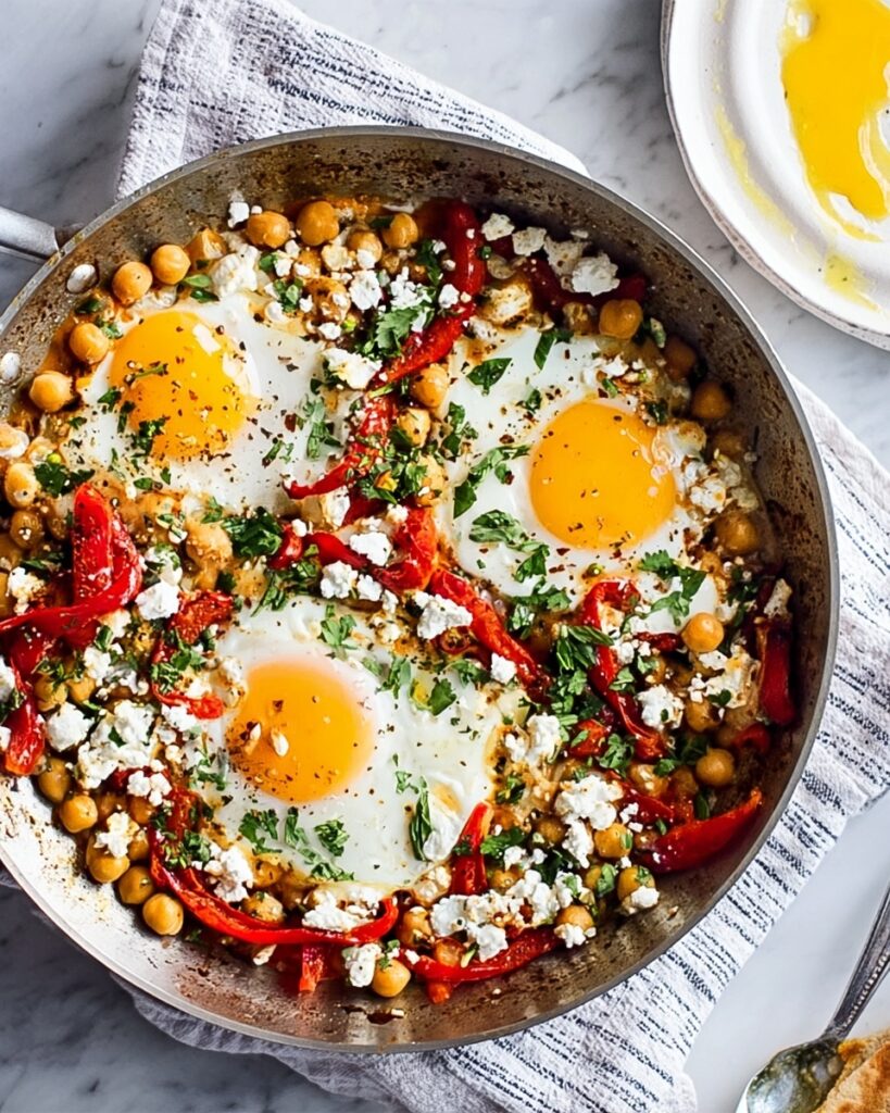 Chickpea, Red Pepper, Egg & Feta Hash Recipe