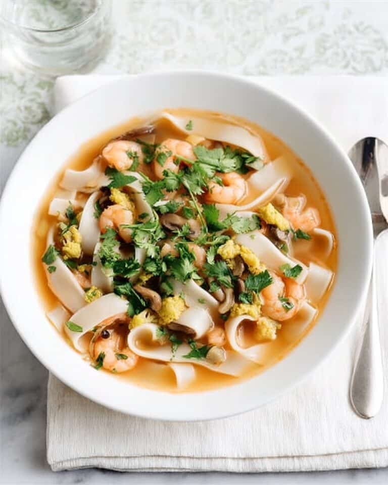 Salmon Noodle Soup with Red Curry, Lime, and Coriander Recipe